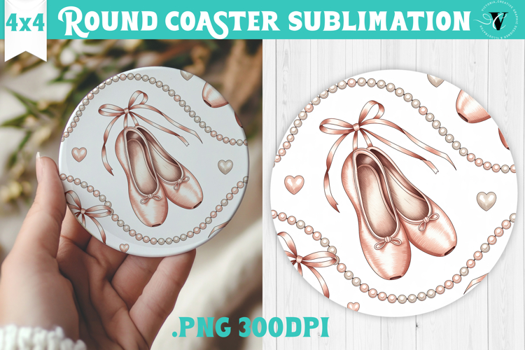 Round Coaster | Valentine pattern | Valentines day