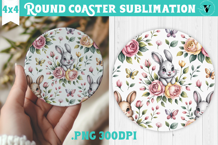 Round Coaster | Valentine pattern | Valentines day