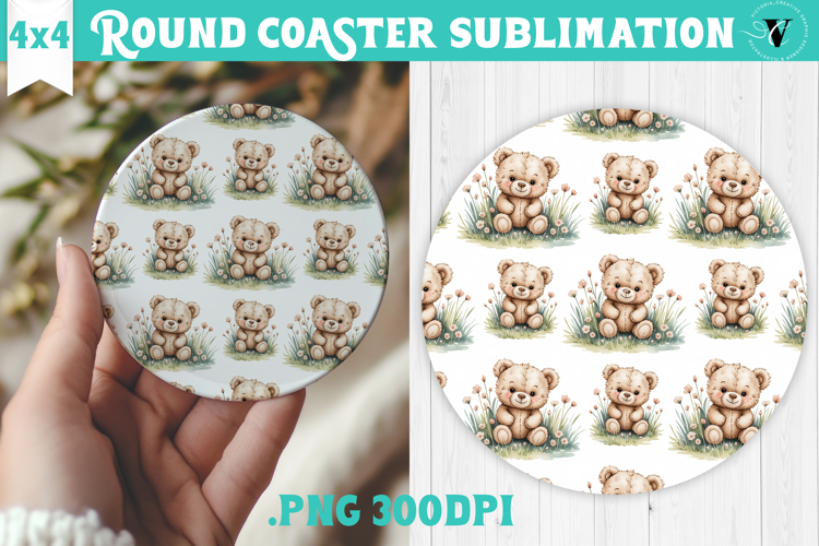 Round Coaster | Valentine pattern | Valentine's day