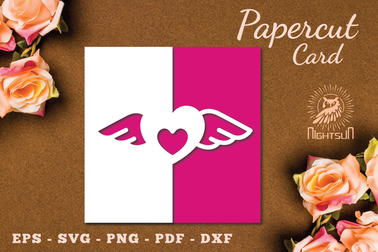 Valentines Papercut Card SVG