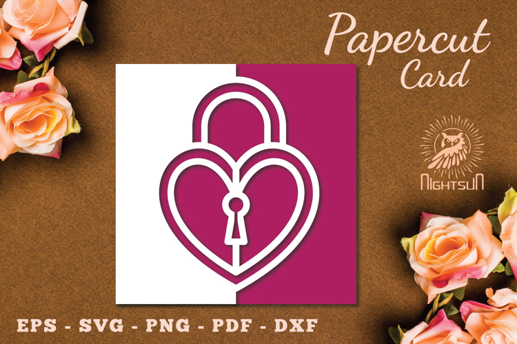 Valentines Papercut Card SVG