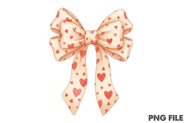Valentines PNG Coquette Bow