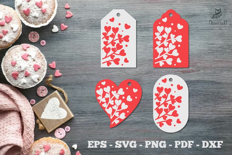 Valentines Tags Printable SVG example image 1