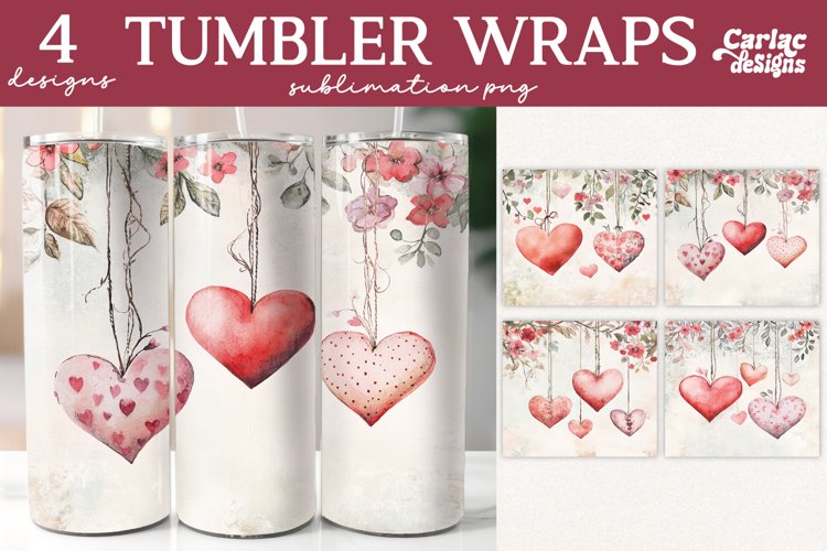 Valentines Tumbler Wrap Sublimation, Vintage Tumbler Designs