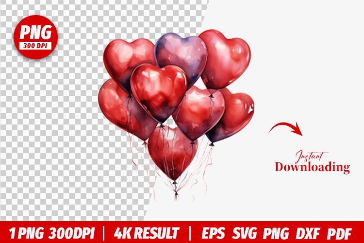 valentines watercolor Heart clipart png