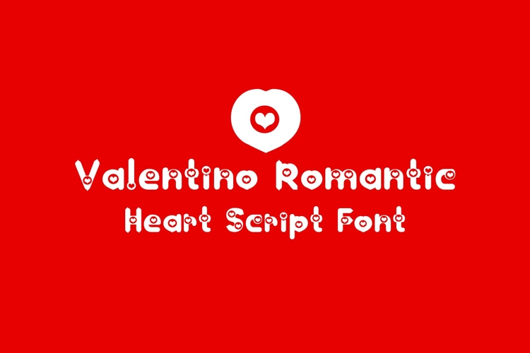 Valentino Romantic Heart Script Font