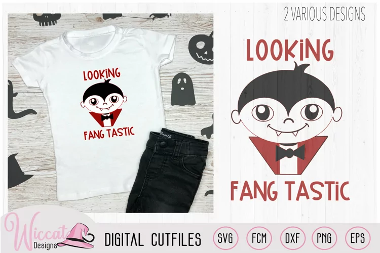 Vampire cartoon svg, boys Halloween cartoon T shirt