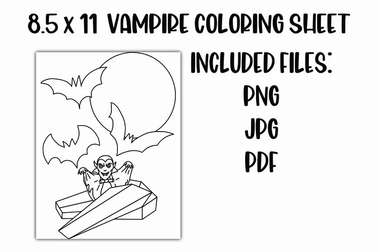 Halloween Vampire Kids' Coloring Sheet