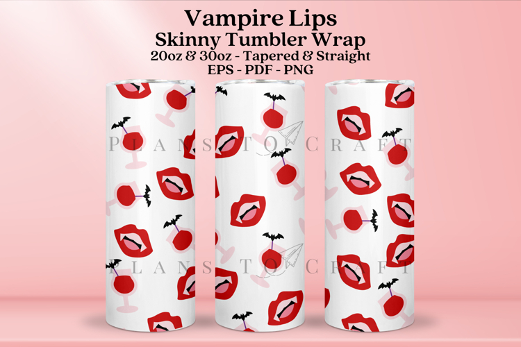 Vampire Halloween Skinny Tumbler Sublimation Wrap