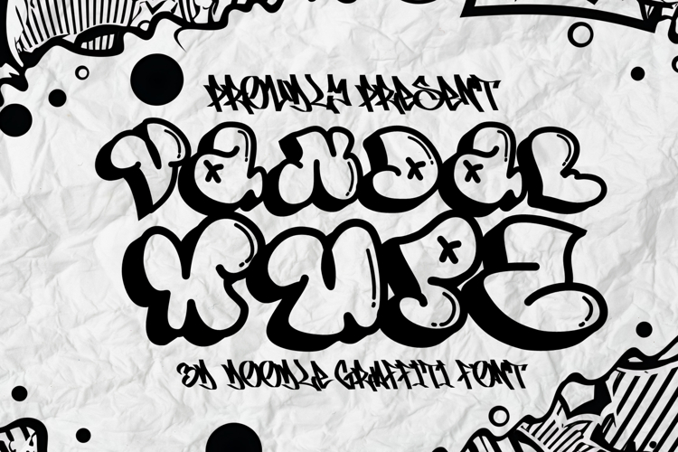 Vandal Wupz - Doodle Graffiti Font
