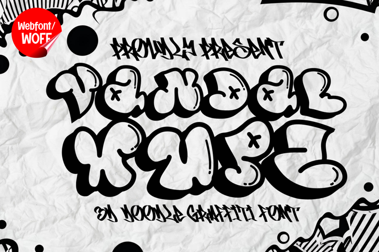 Vandal Wupz | 3D Doodle Graffiti Throw-Up Webfont