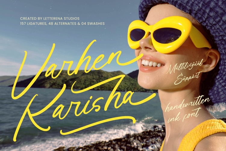 Varhen Karisha - Handwritten Ink Font