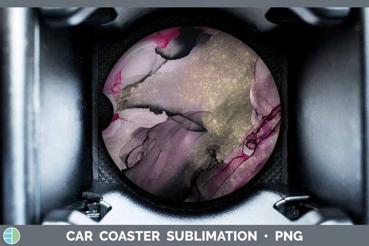 Alcohol Ink Pink Car Coaster Sublimation Coaste