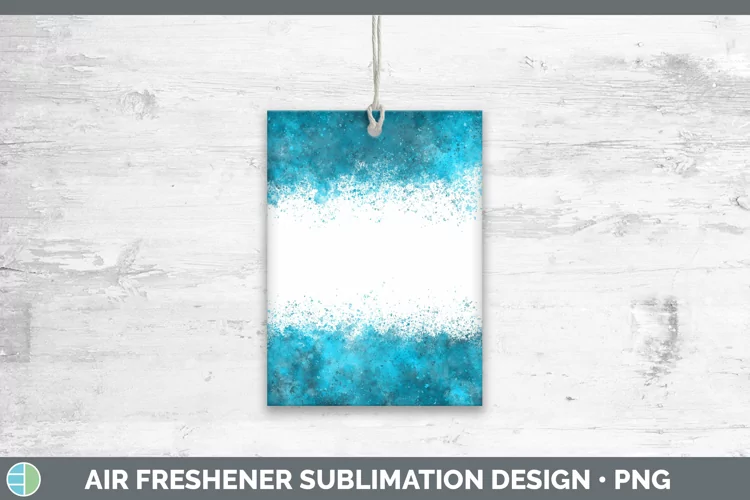 Color Splash Blue Air Freshener Sublimation Car