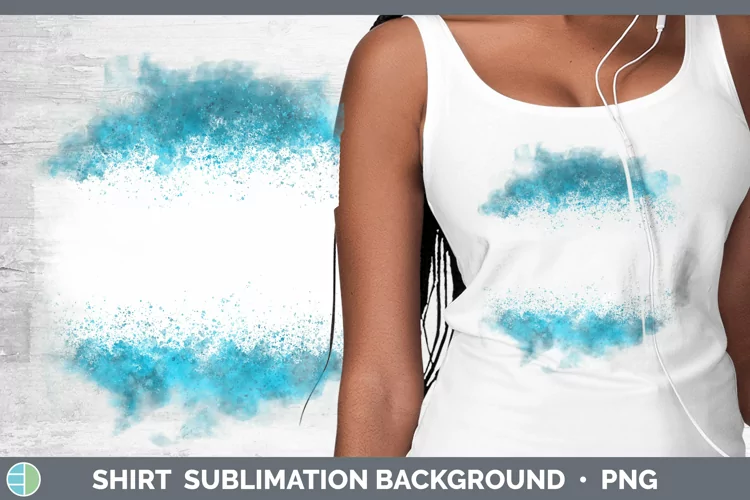 Color Splash Blue Shirt Sublimation Sublimation