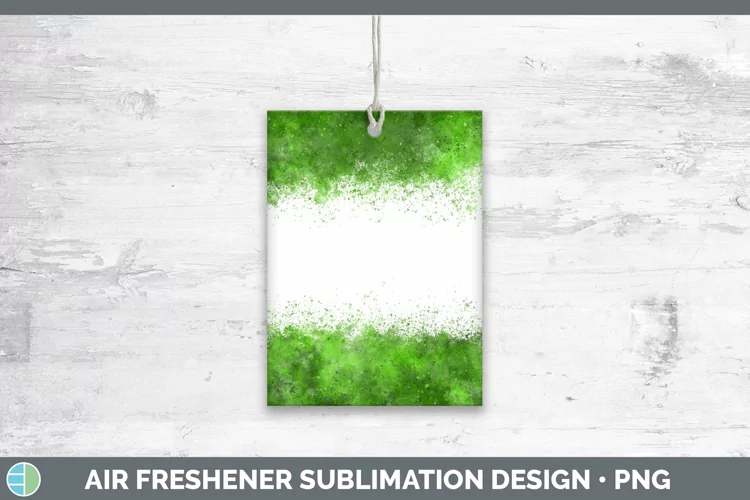 Color Splash Green Air Freshener Sublimation Ca