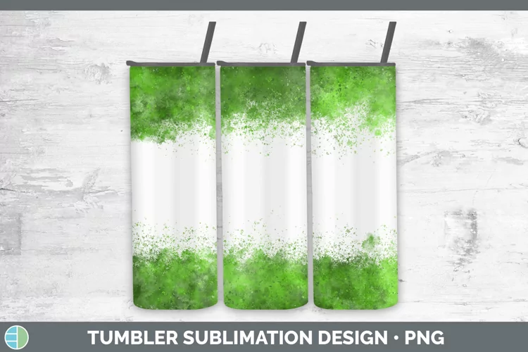Color Splash Green Tumbler Sublimation 20 oz Sk