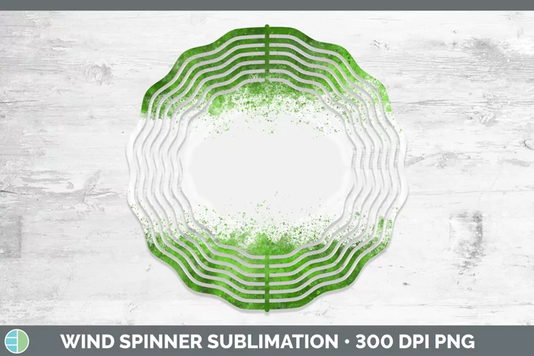 Color Splash Green Wind Spinner Sublimation Spi