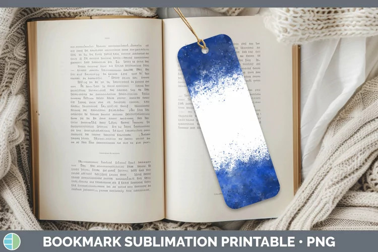 Color Splash Navy Bookmark Sublimation Printabl