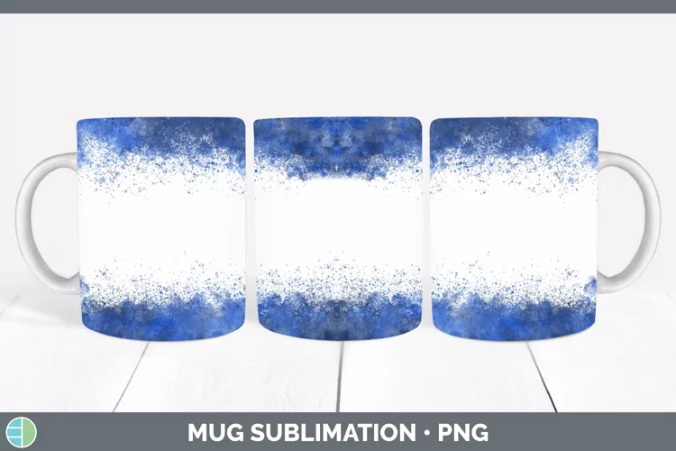 Color Splash Navy Mug Wrap Sublimation Coffee C