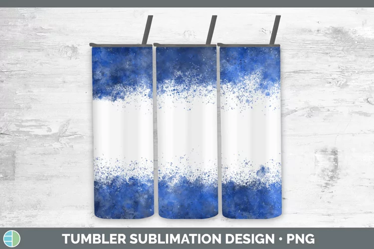 Color Splash Navy Tumbler Sublimation 20 oz Ski