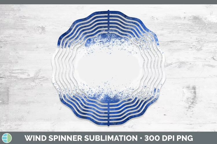 Color Splash Navy Wind Spinner Sublimation Spin