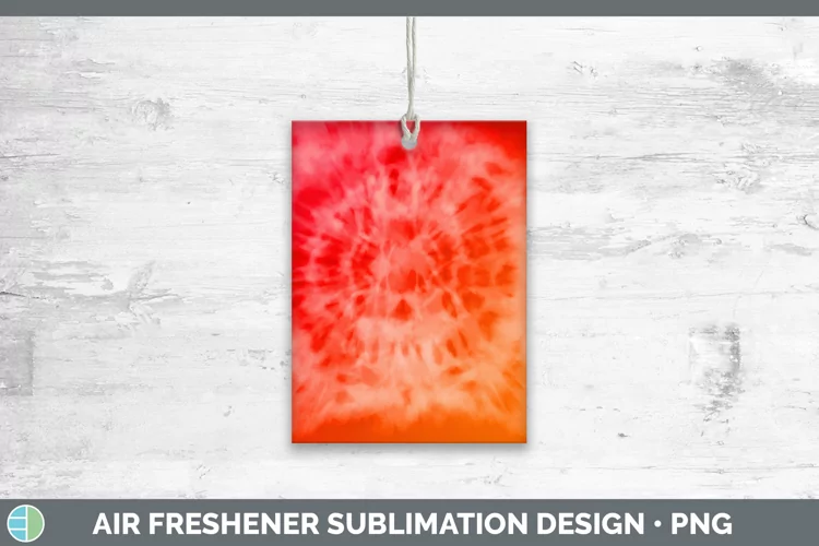 Tie-Dye Orange Air Freshener Sublimation Car Fr