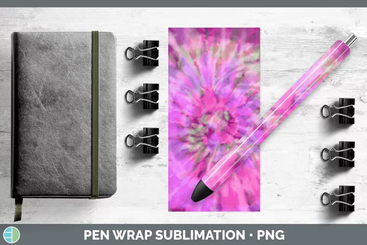 Tie-Dye Pink Pen Wrap Sublimation Epoxy Pen Des