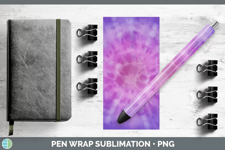 Tie-Dye Purple Pen Wrap Sublimation Epoxy Pen D