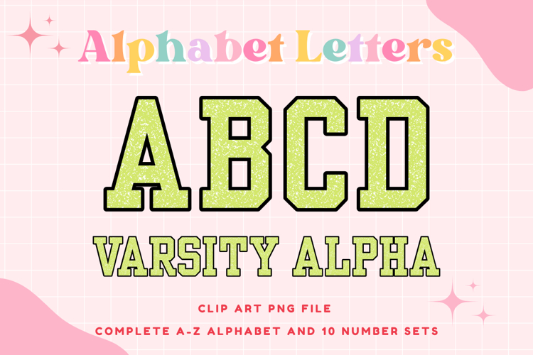 Composition Notebook Alphabet Back To School Varsity Letters