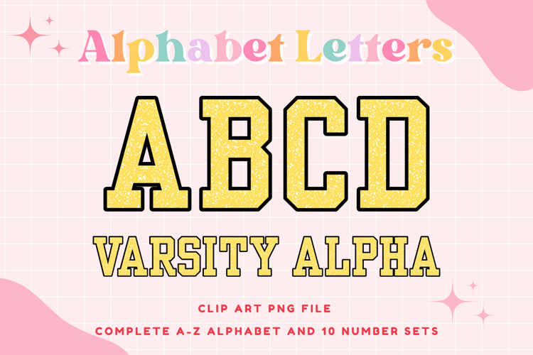 Composition Notebook Alphabet Back To School Varsity Letters