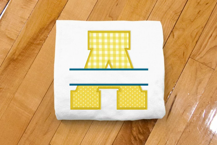 Varsity Letter A Split Applique Embroidery File