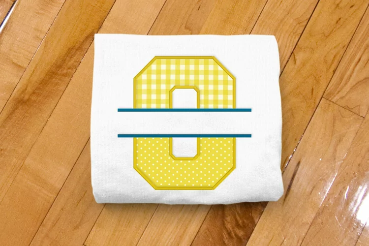 Varsity Letter O Split Applique Embroidery File
