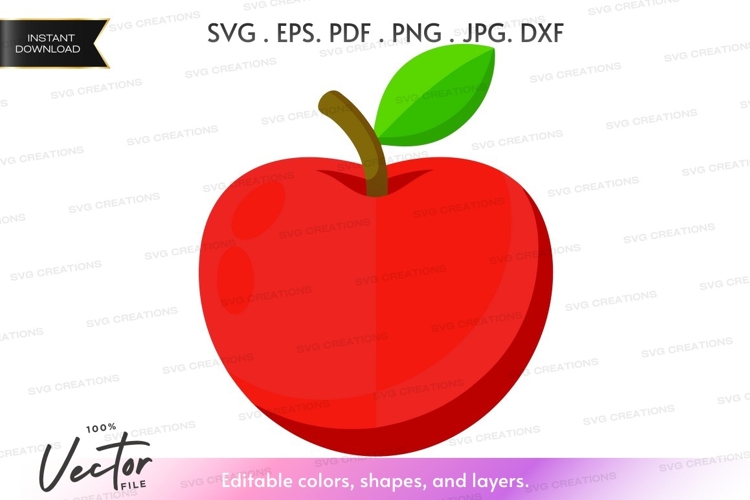 Red Apple Clipart Image 11