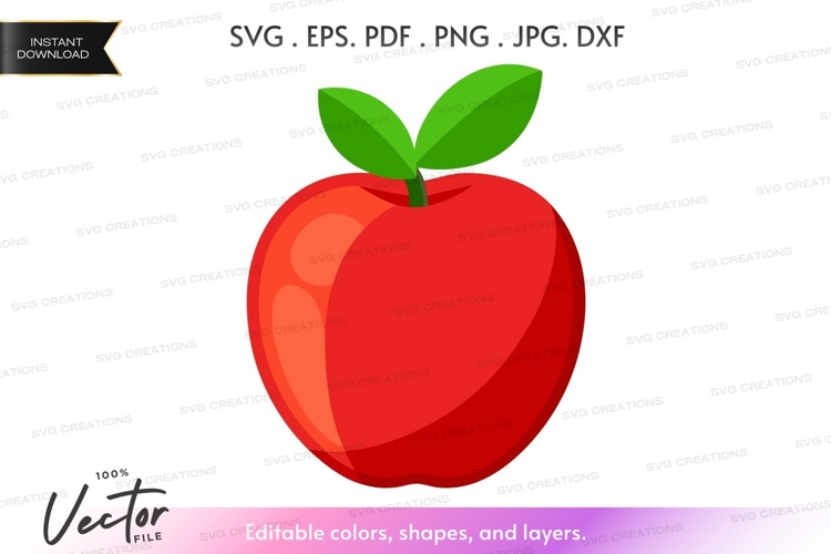 Red Apple Clipart Image 24