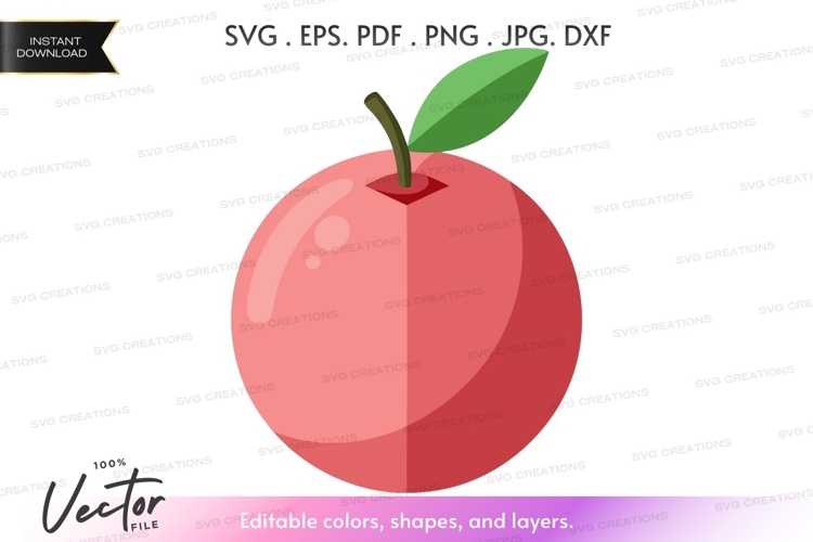 Red Apple Clipart Image 9
