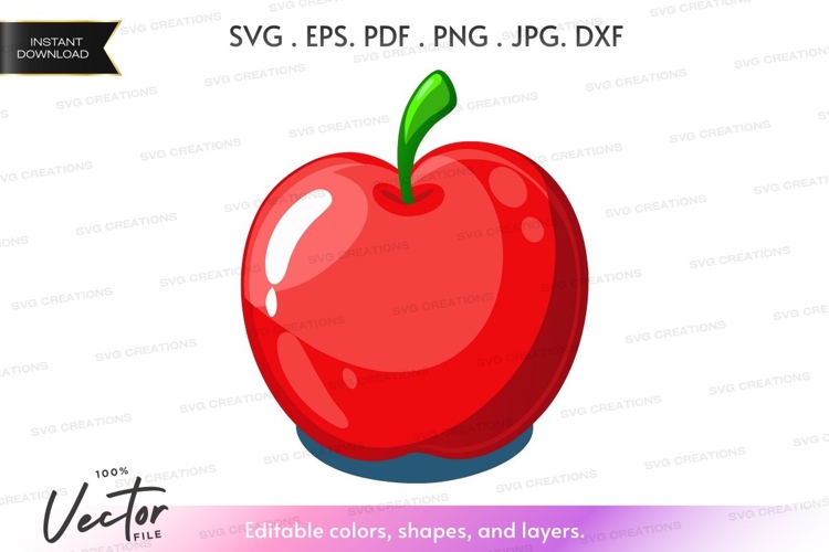 Red Apple Clipart Image 4