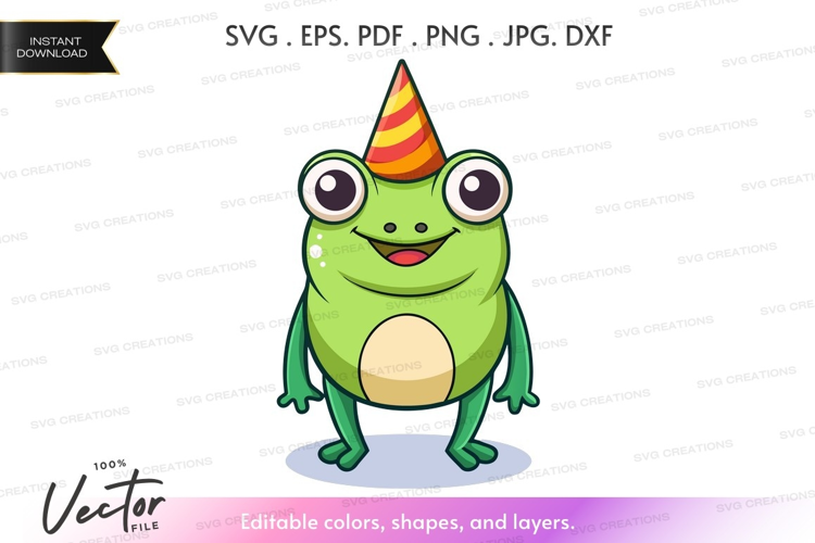 Celebrating frog