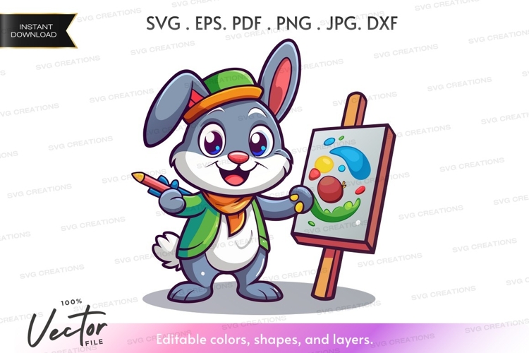 Creative rabbit artist