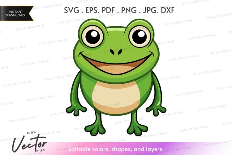 Happy frog silhouette