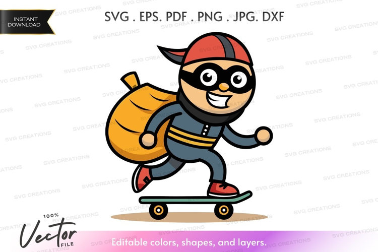 Skateboarding bandit