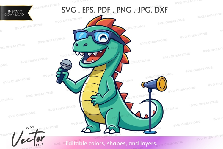 Cool dinosaur singing