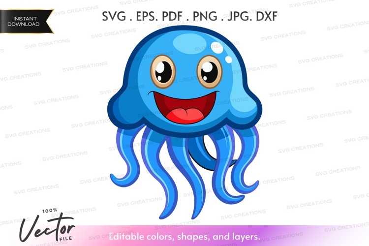 Jellyfish Clipart Image 16