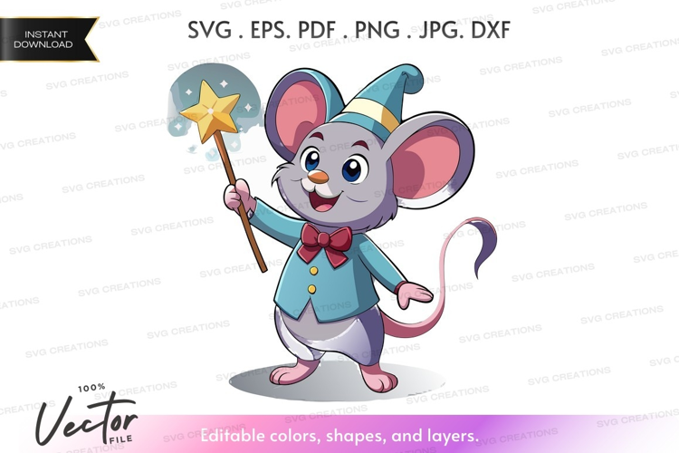 Magical mouse with wand
