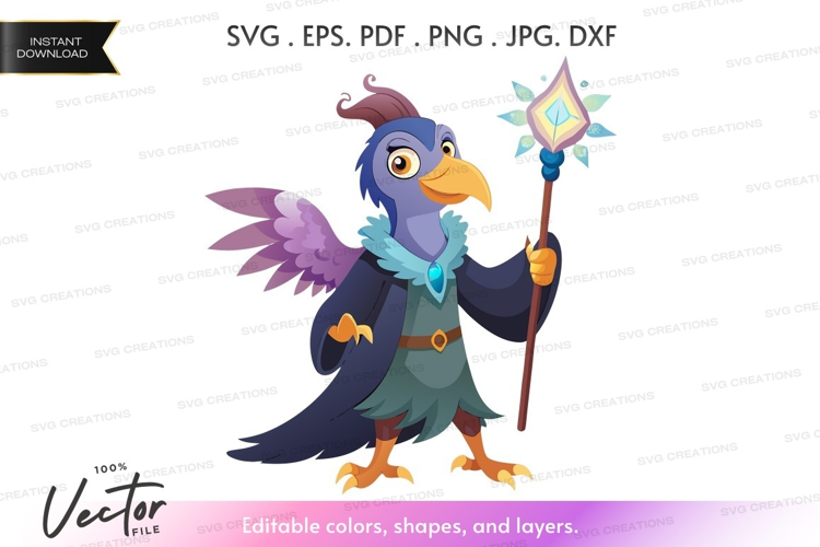 Mystical parrot wizard
