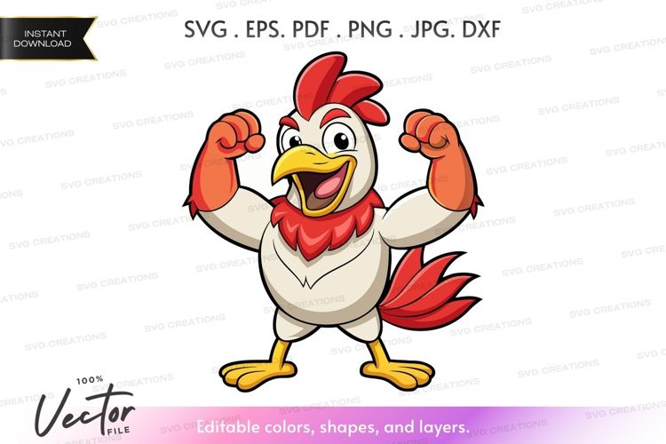 Muscular rooster