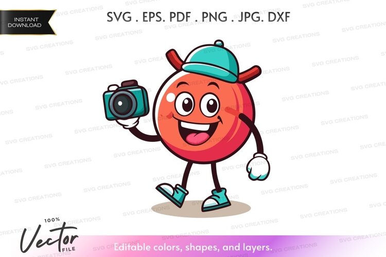 Photographer peach character example image 1