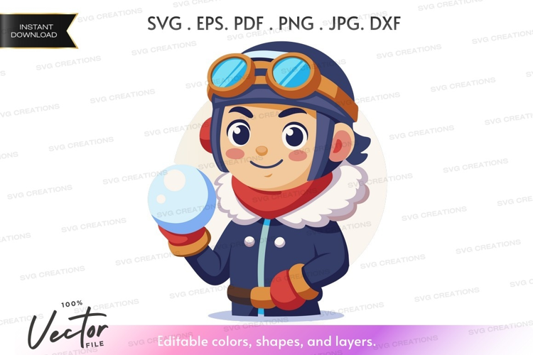 Adventurous aviator boy