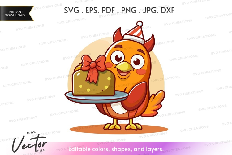 Celebrating owl with cake
