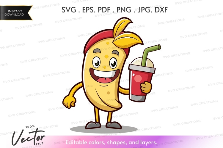 Happy banana with smoothie